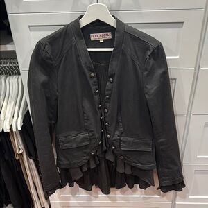 Free People Women's Charcoal Blazer